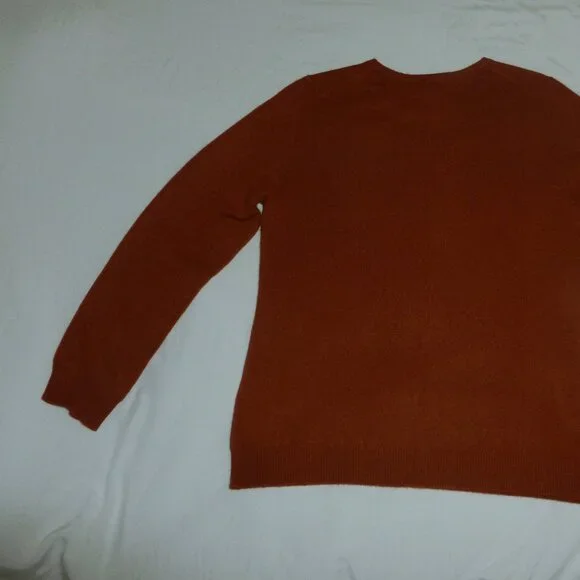 Charter Club Cashmere Long Sleeve Crewneck Sweater XL Bronze Pecan Rust NWT - Picture 12 of 14